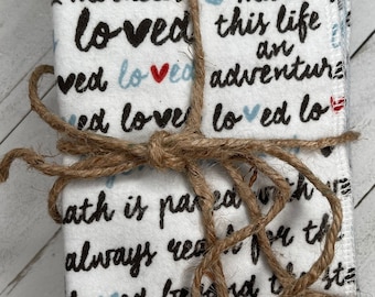 Loved 100% katoenflanel herbruikbaar milieuvriendelijk zero waste (8"x8") stoffen servetten Sustainable Home