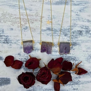 Roher Amethyst Kristall Anhänger