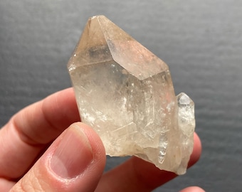 Natural Raw Kundalini Citrine Crystal Point from Lwena, the Congo