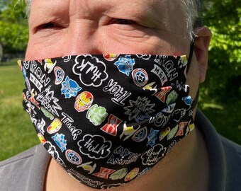 Avengers reusable face mask, courtesy mouth covering