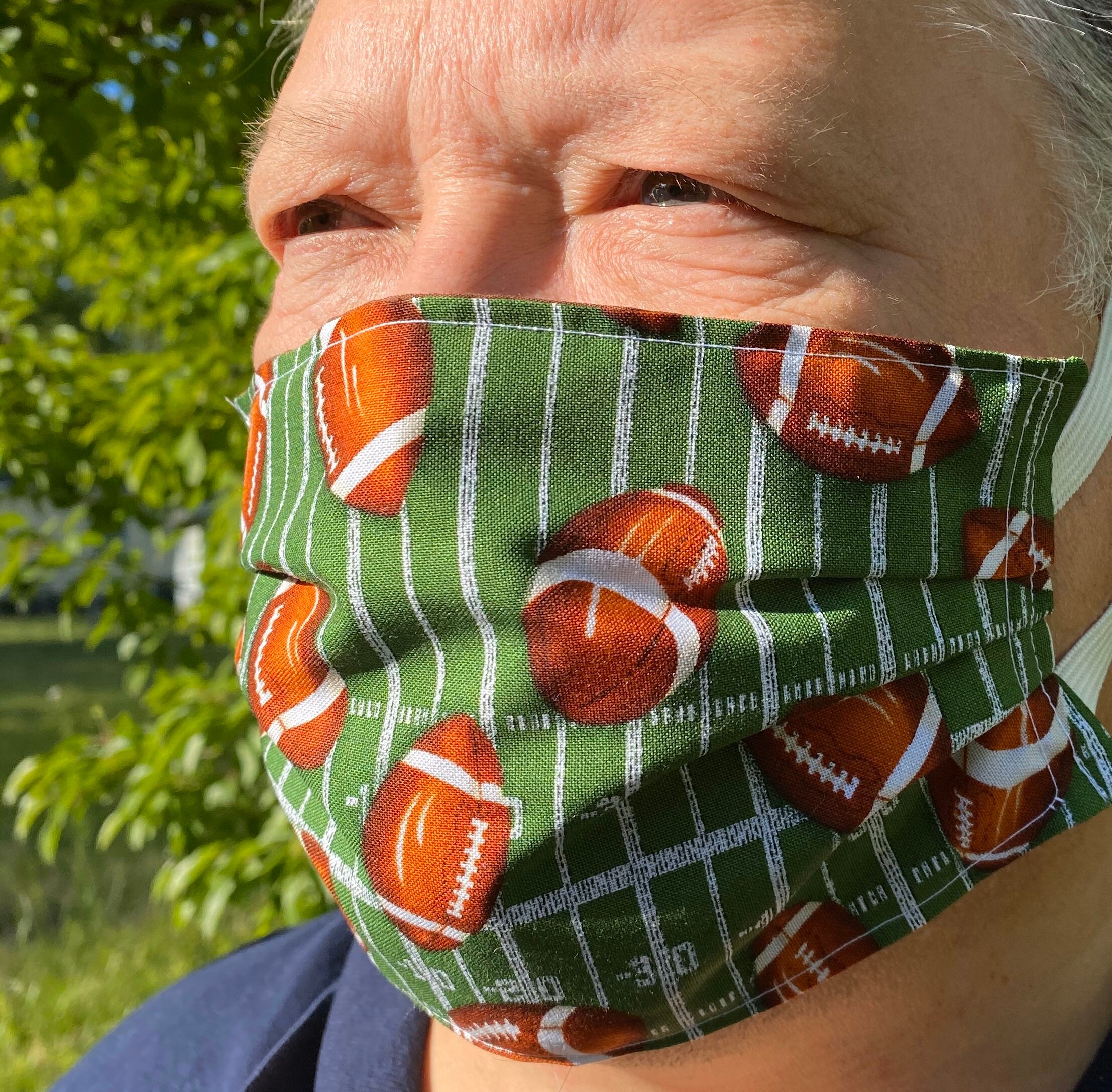 Football reusable face mask courtesy mouth covering Etsy