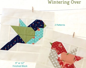 Überwinterung - Vogel Quilt Blockmuster + Bonusmuster