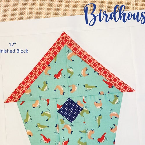Birdhouse Quilt Block Pattern Etsy