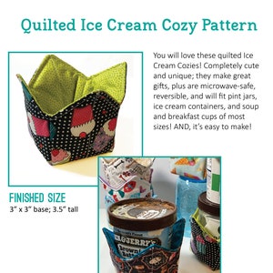 Quilted Ice Cream Cozy Pattern!