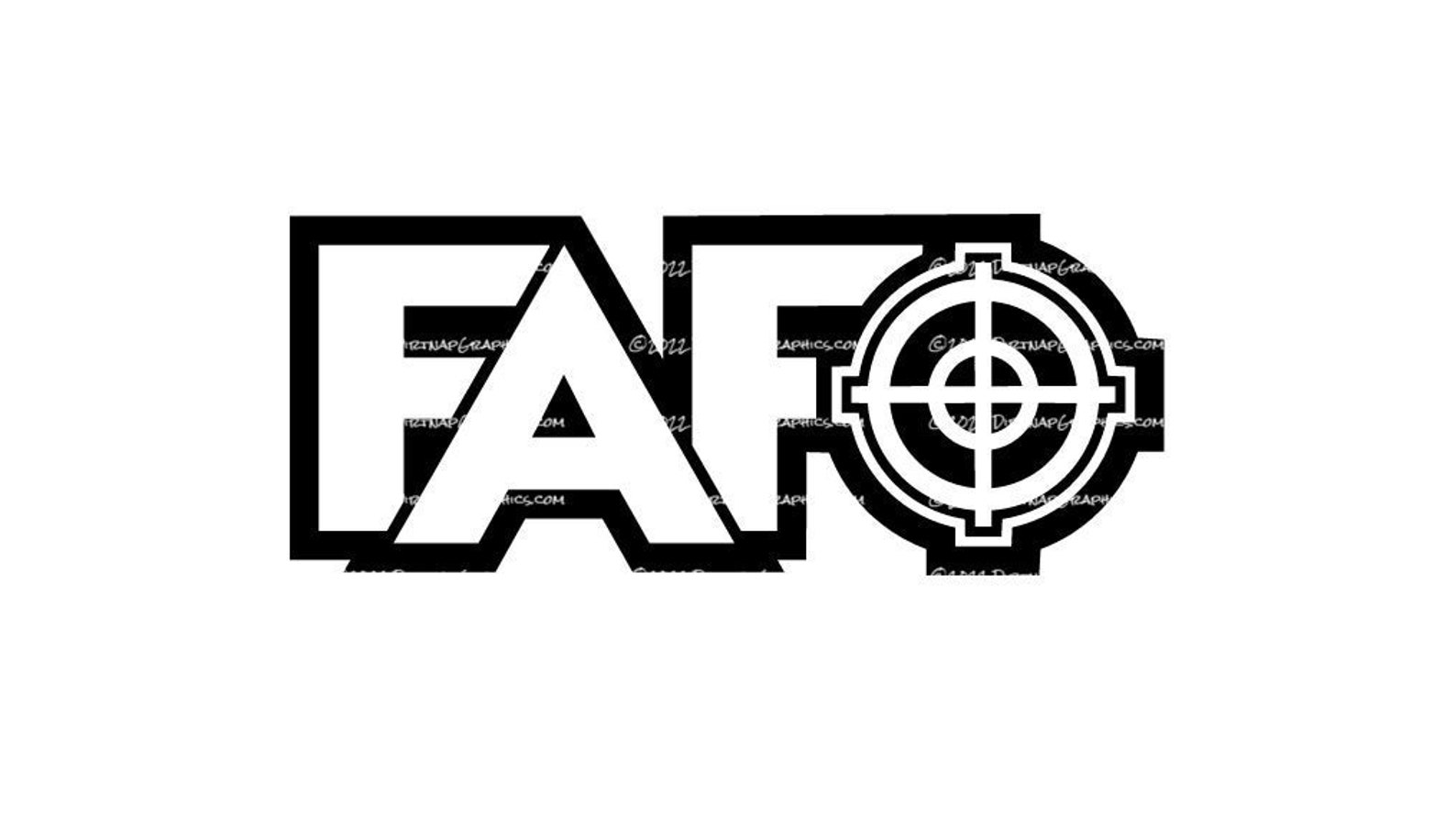 FAFO Crosshair Vinyl Decal Choice of Size and Color Fuck - Etsy