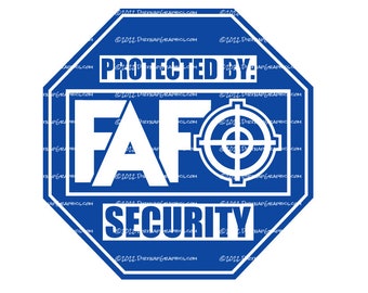 ADT Protected by: FAFO Security Crosshair Vinyl Decal F*ck Around Find Out