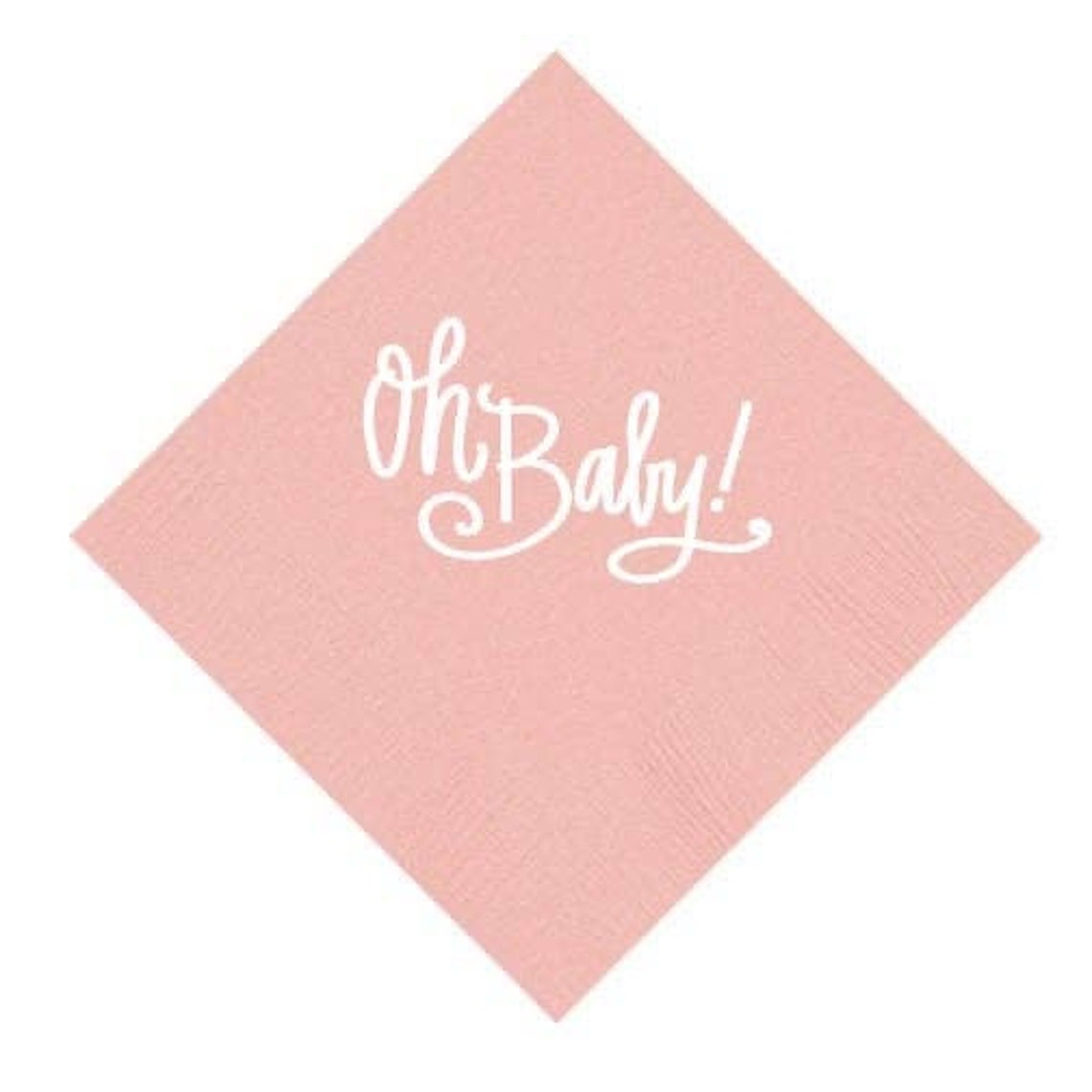 Faire Baby Pink Oh Baby Napkins Etsy