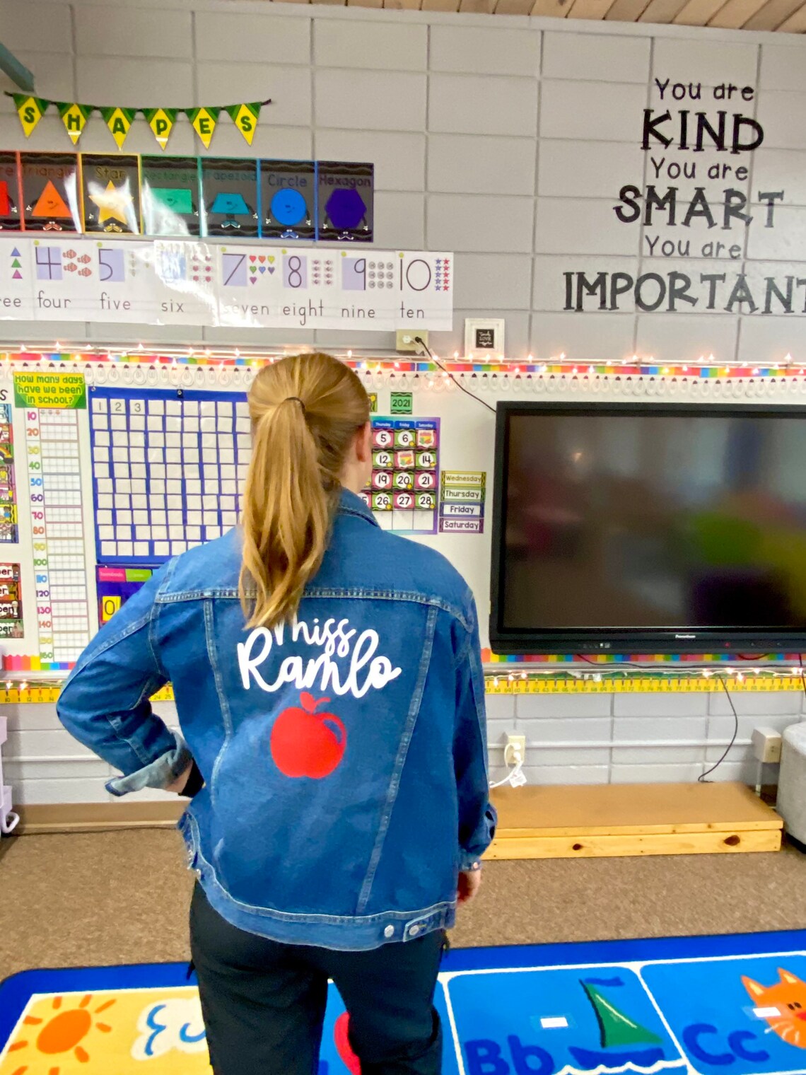 Custom Teacher Jean Jacket/ Teacher Jacket/ Custom Teacher Etsy