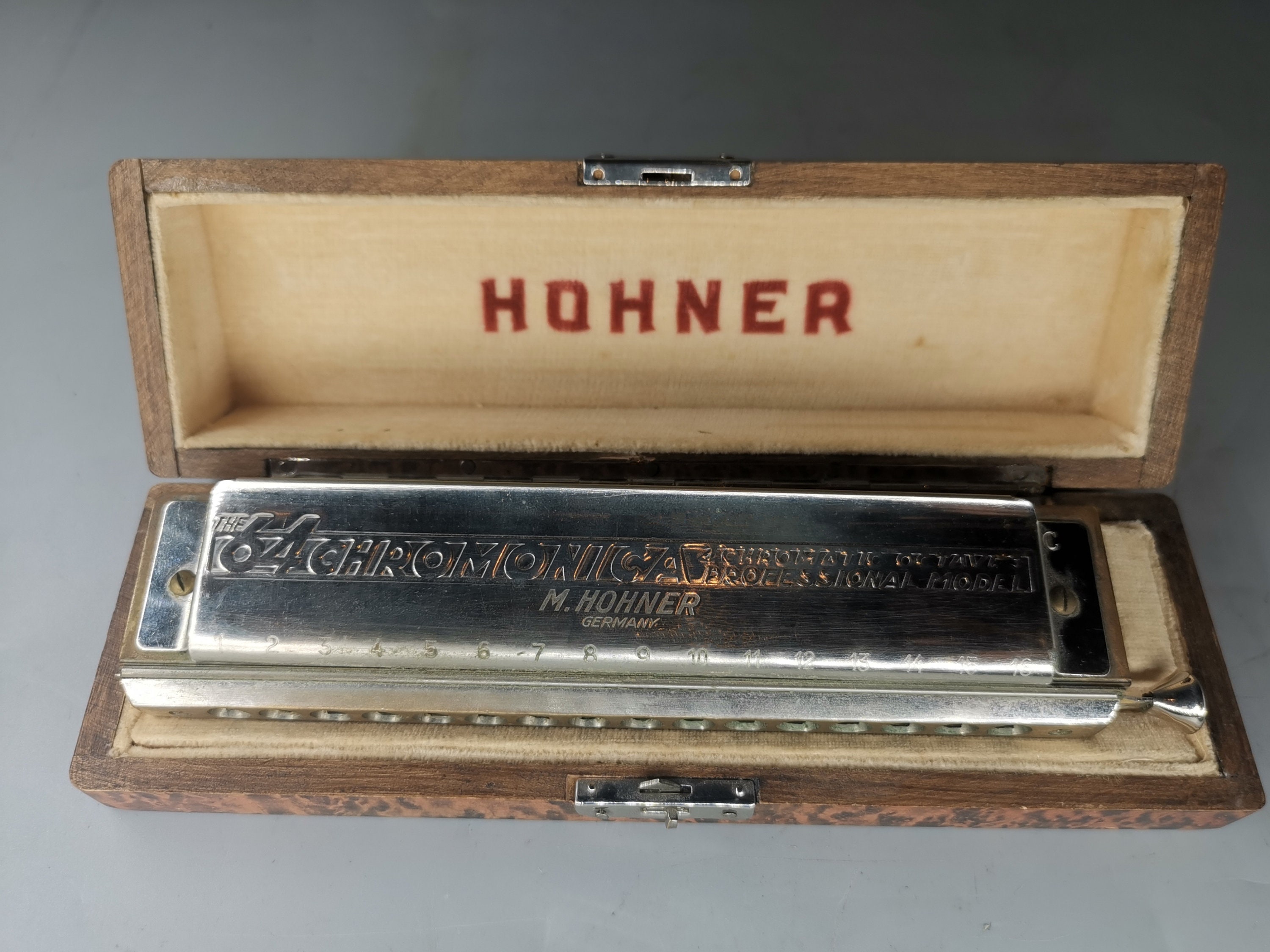 Vintage 16 Holes Hohner 64 Chromonica Harmonica Vintage 16 Holes Hohner 64 Chromonica Harmonica
