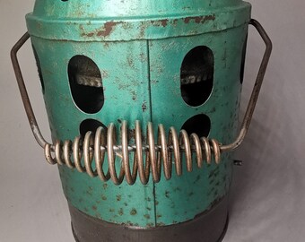 Antique Alita Outdoor Portable Heater With Cage Handle