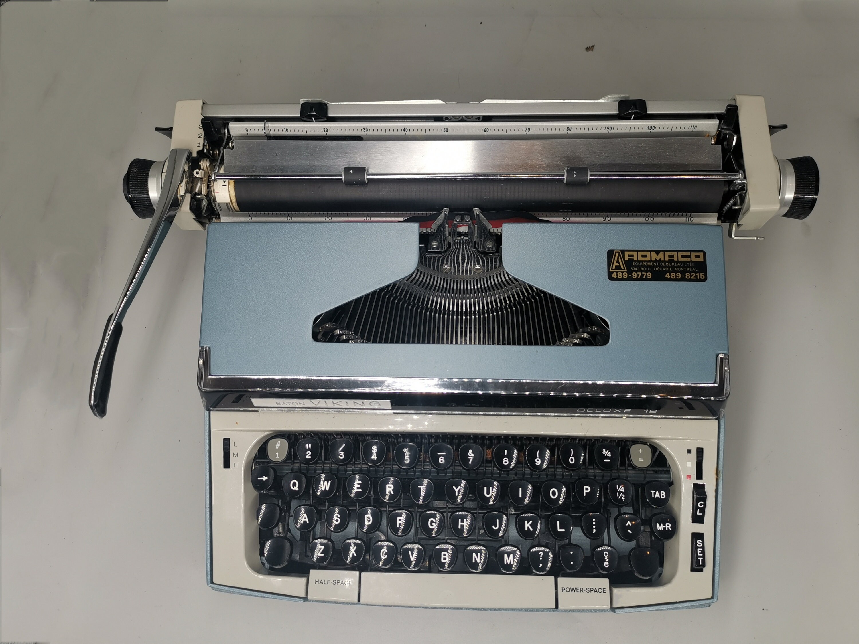 新品タグ付 MADISONBLUE B.D. SH TYPEWRITER 1962 Blue Bird De Luxe on the Typewriter Database