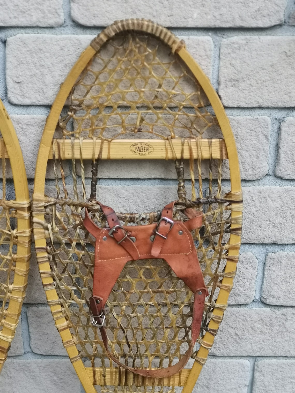 Vintage Wooden Faber Snowshoes 4214 Etsy