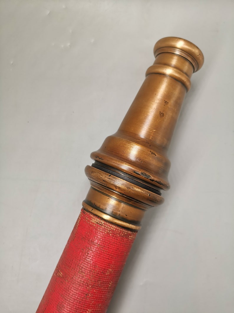 Antique Solid Brass Fire Hose Nozzle With Double Handle Etsy