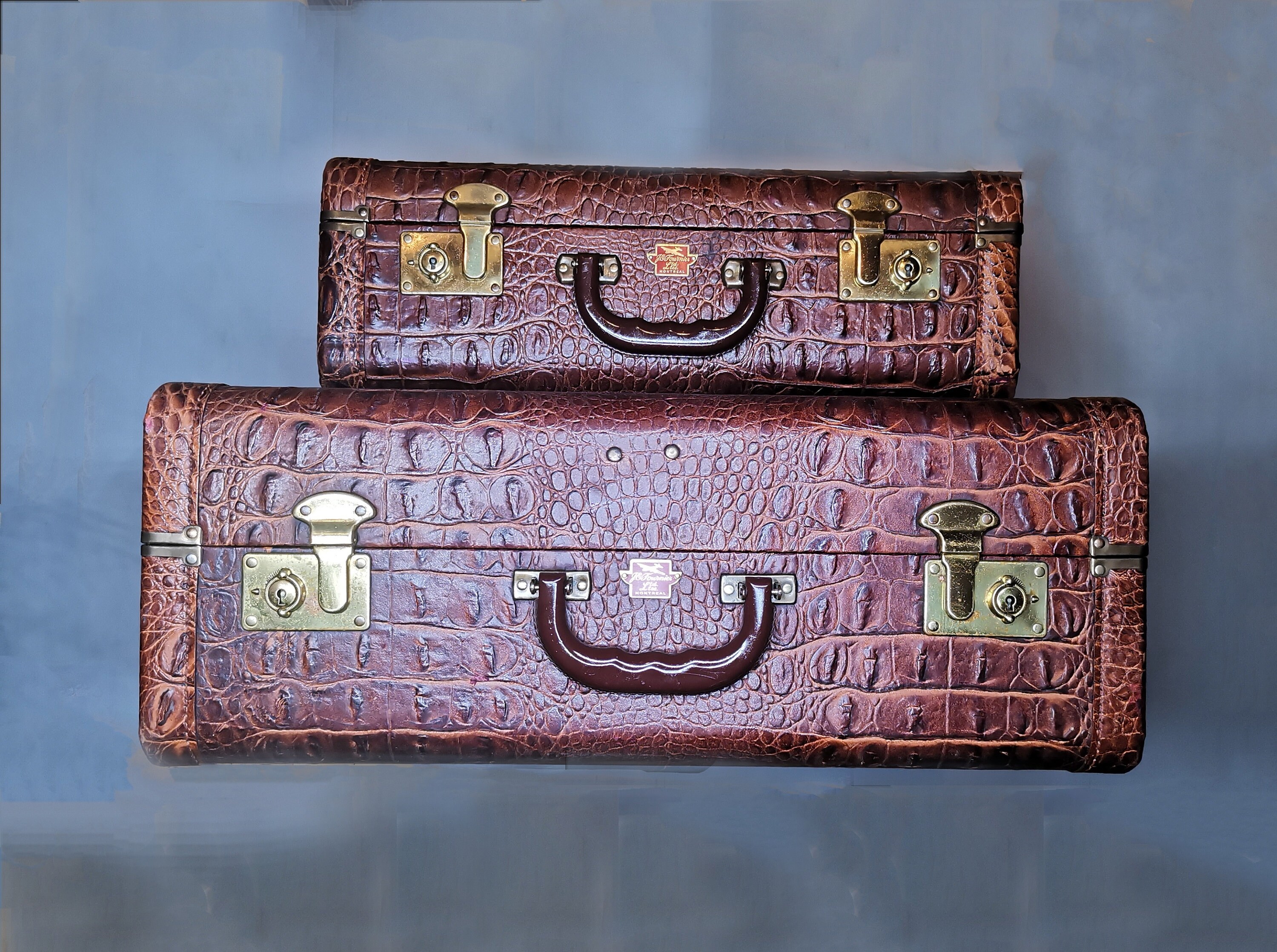 crocodile leather suitcase