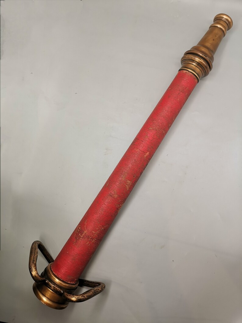 Antique Solid Brass Fire Hose Nozzle With Double Handle Etsy