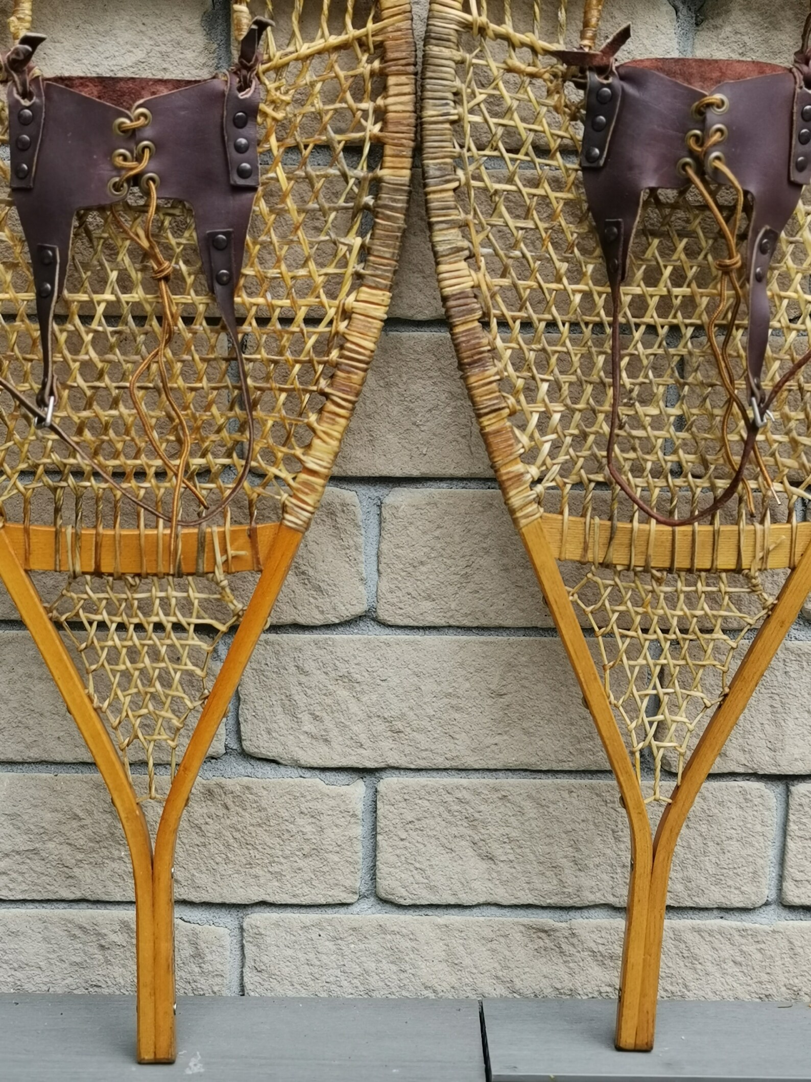 Vintage Wooden Faber Snowshoes mint condition Etsy
