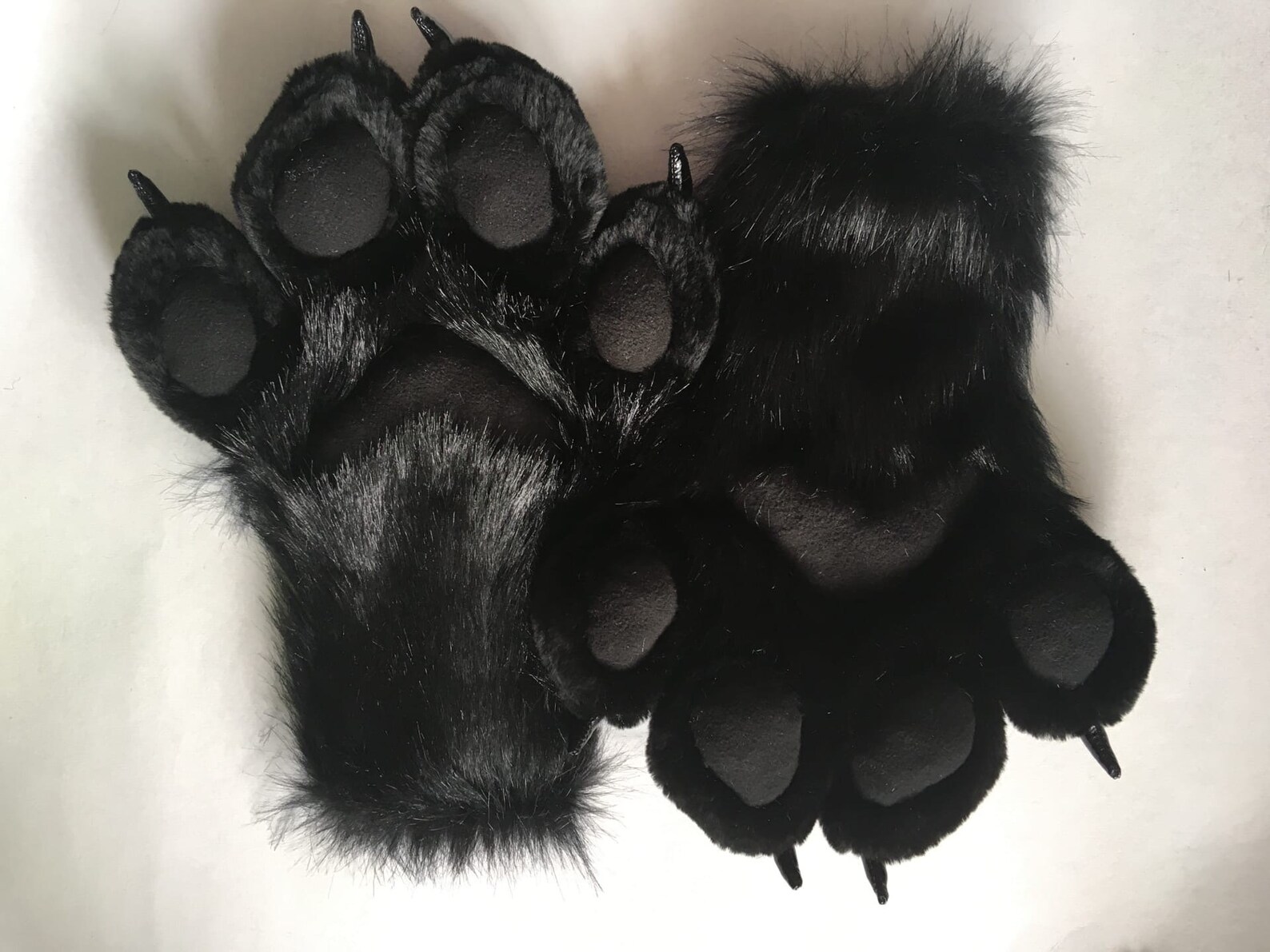 Black Fur Paws With Claws Fursuit Hand Paws Cat Paws Furry Etsy