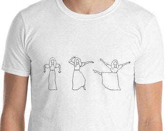 ケイト・ブッシュ 嵐が丘 ダンス ホワイト/グレー Tシャツ