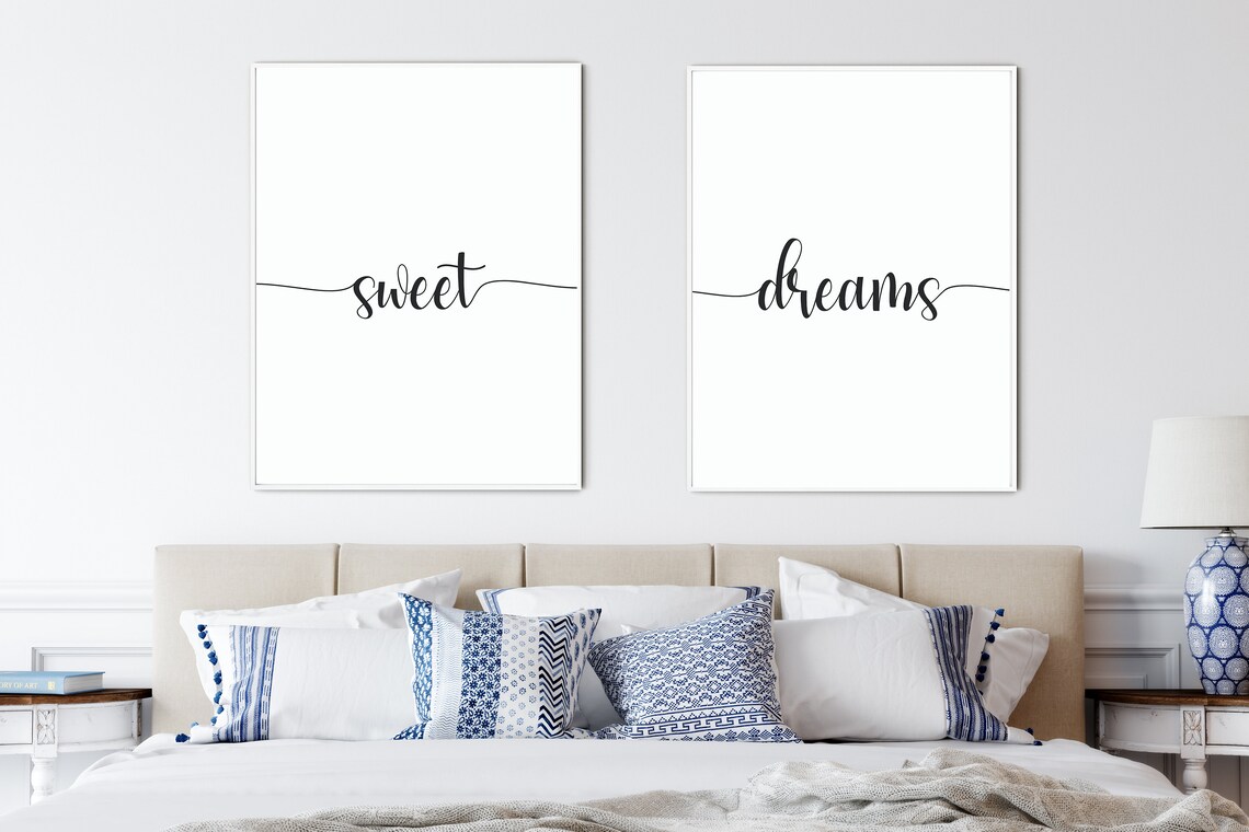 Sweet Dreams Wall Art, Printable Wall Art, Digital Download, Digital