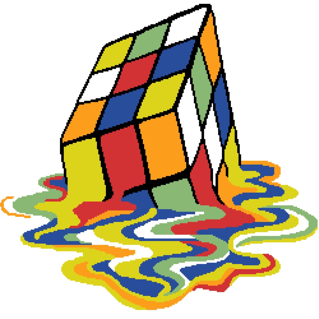 Melting Rubix Cube Crochet Graphgan Pattern - Etsy