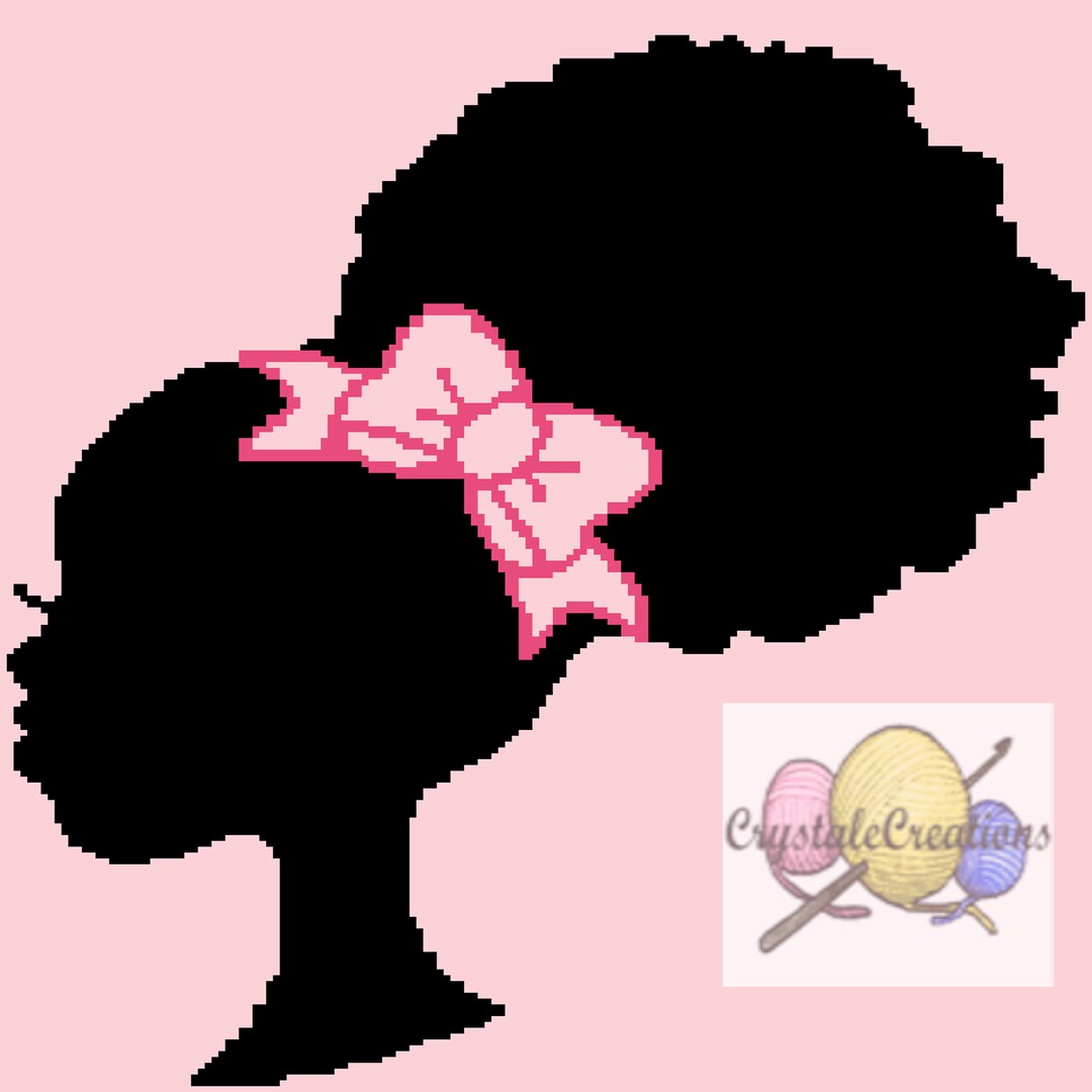 Patrón Afro Puff Barbie Graphgan, Patrón de ganchillo único, Patrón de ...
