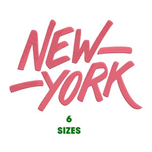 New York Machine Embroidery Design 6 size - INSTANT DOWNLOAD