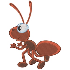 Projekt haftu maszynowego Cute Ant 7 rozmiarów - NATYCHMIASTOWE POBIERANIE