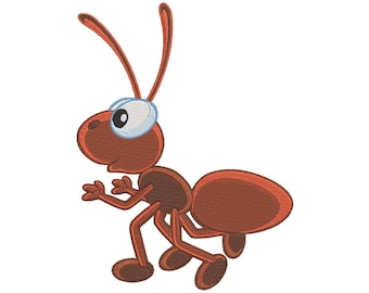 Machine Embroidery Design Cute Ant 7 Sizes - INSTANT DOWNLOAD