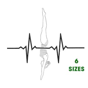 Swimmer, Sport Machine Embroidery Design 6 size - INSTANT DOWNLOAD