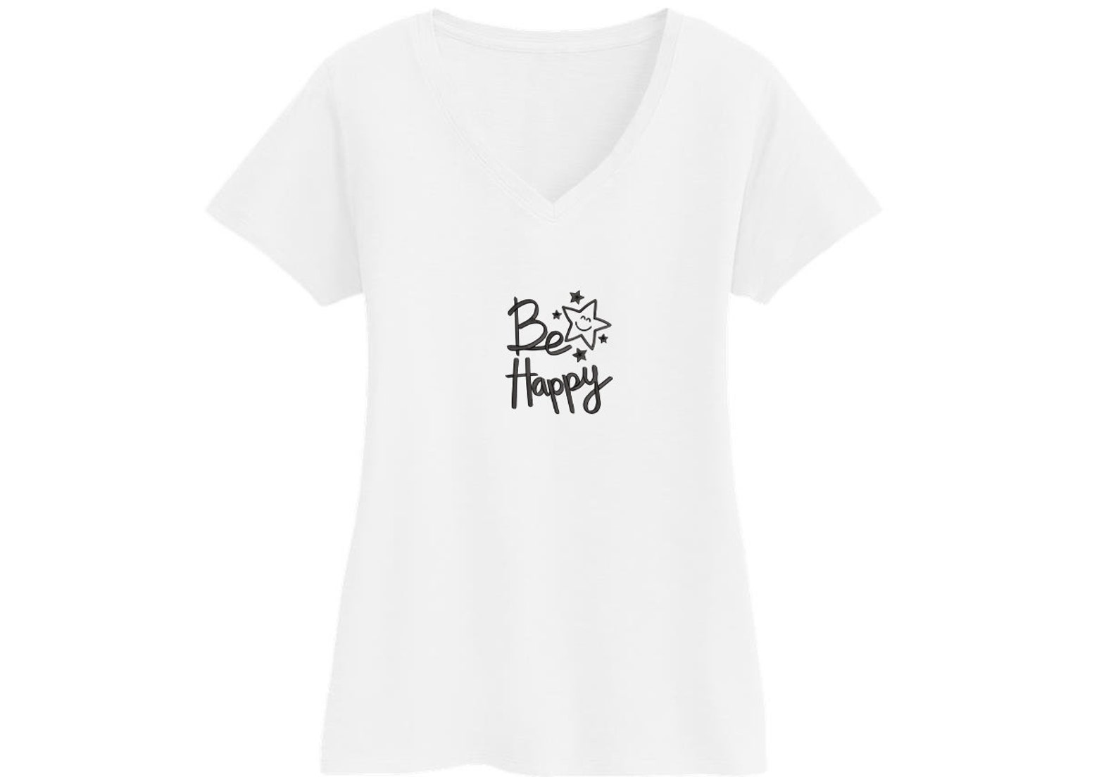 Be Happy Embroidery Design Embroidery Pattern 6 sizes Etsy