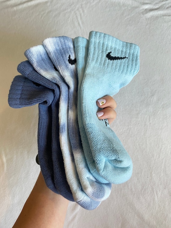 Dyed Nike Socks the Blues Individual or 3 Pack Adult and - Etsy