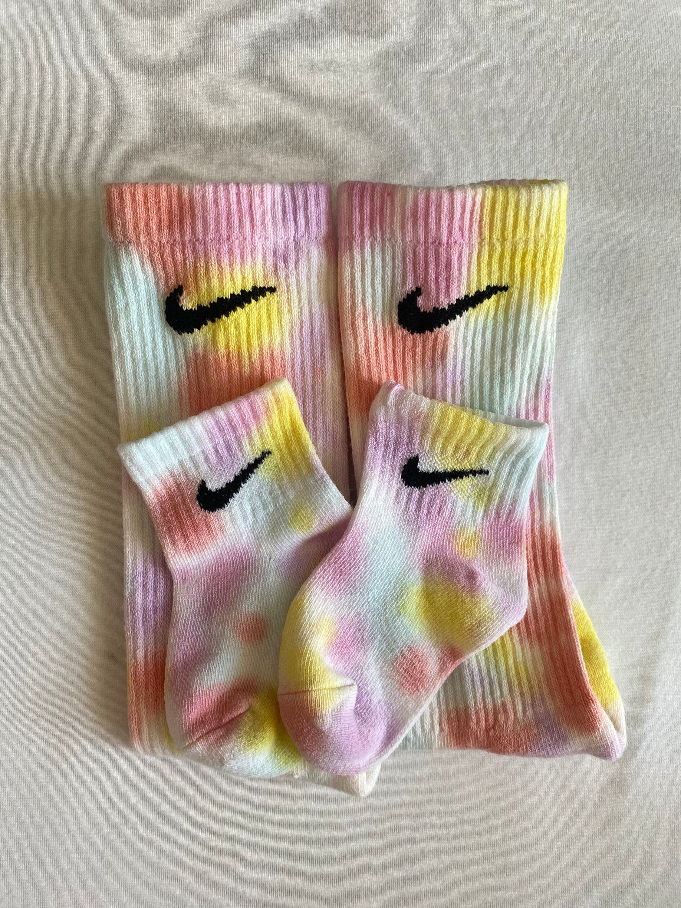 pastel tie dye nike socks