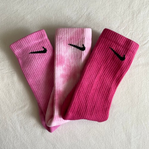 3 Pack Nike Solid Dye Dri Fit Socks Pink Pack - Etsy