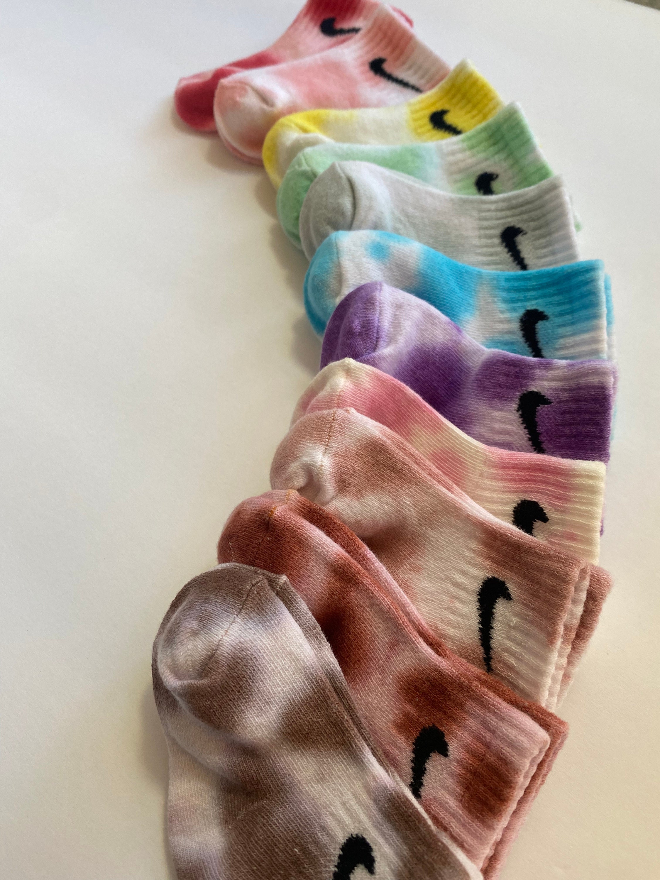 Tie Dye Baby Nike Socks Infant Toddler Quarter/ankle Etsy