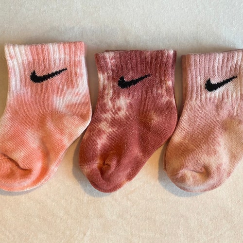 Tie Dye Nike Socks Neutral Colors 3 Pack Baby and Toddler Etsy
