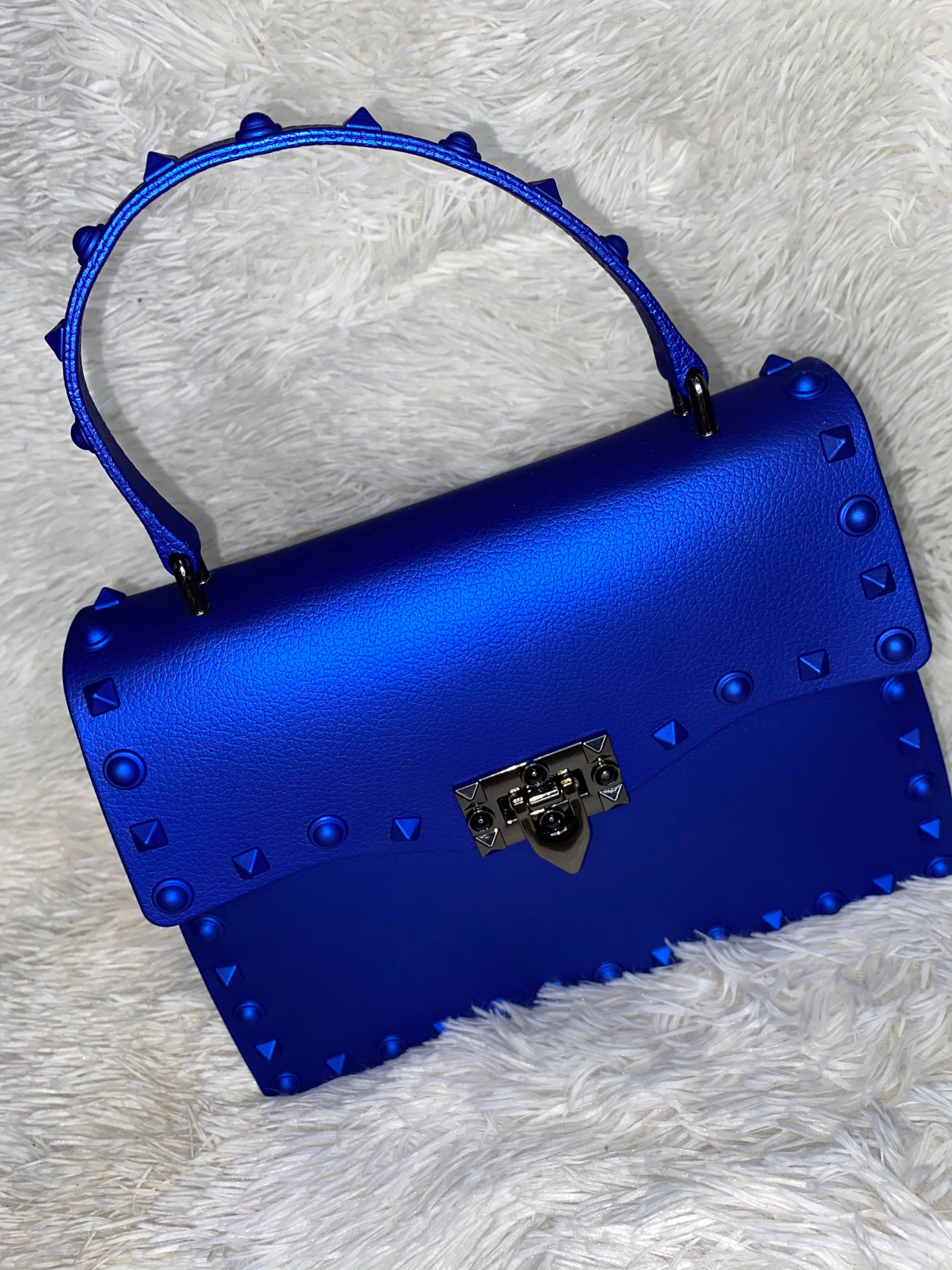 1027 - BLUE JELLY PURSE (LARGE) – Hot Miami Shoes