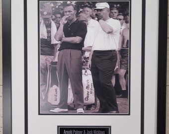Jack Nicklaus & Arnold Palmer 1962 PGA Championship Framed 11x14 Photo Display