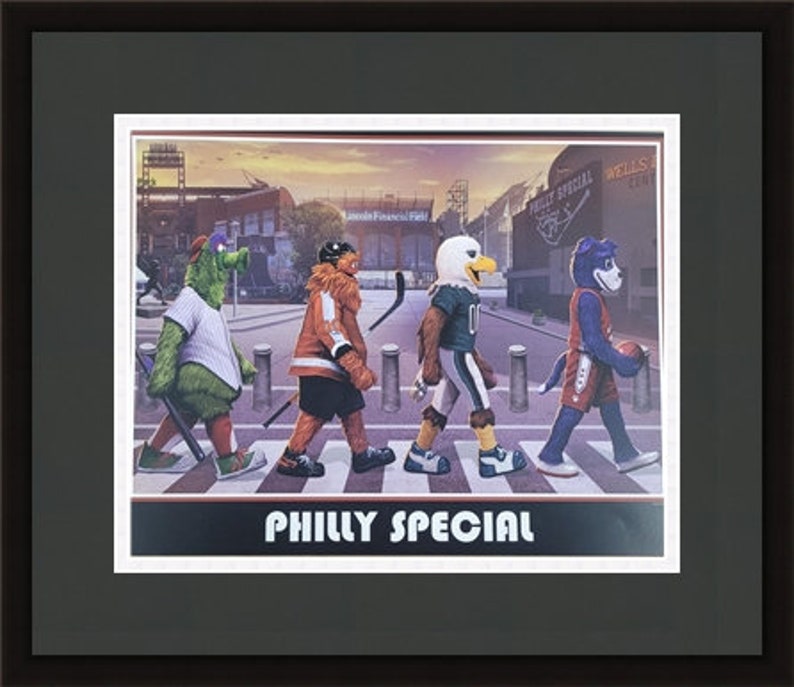 Philly Special Sports Team Mascots 16x20 Print Featuring the Etsy
