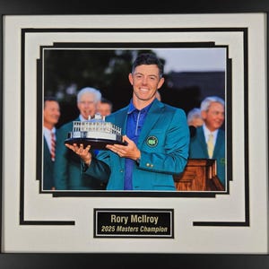Rory McElroy 2025 Masters Champion Custom Framed 11x14 Photo