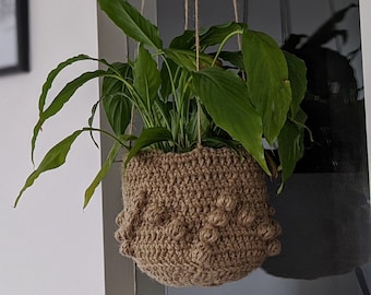 Handmade Boho Jute plant cosy