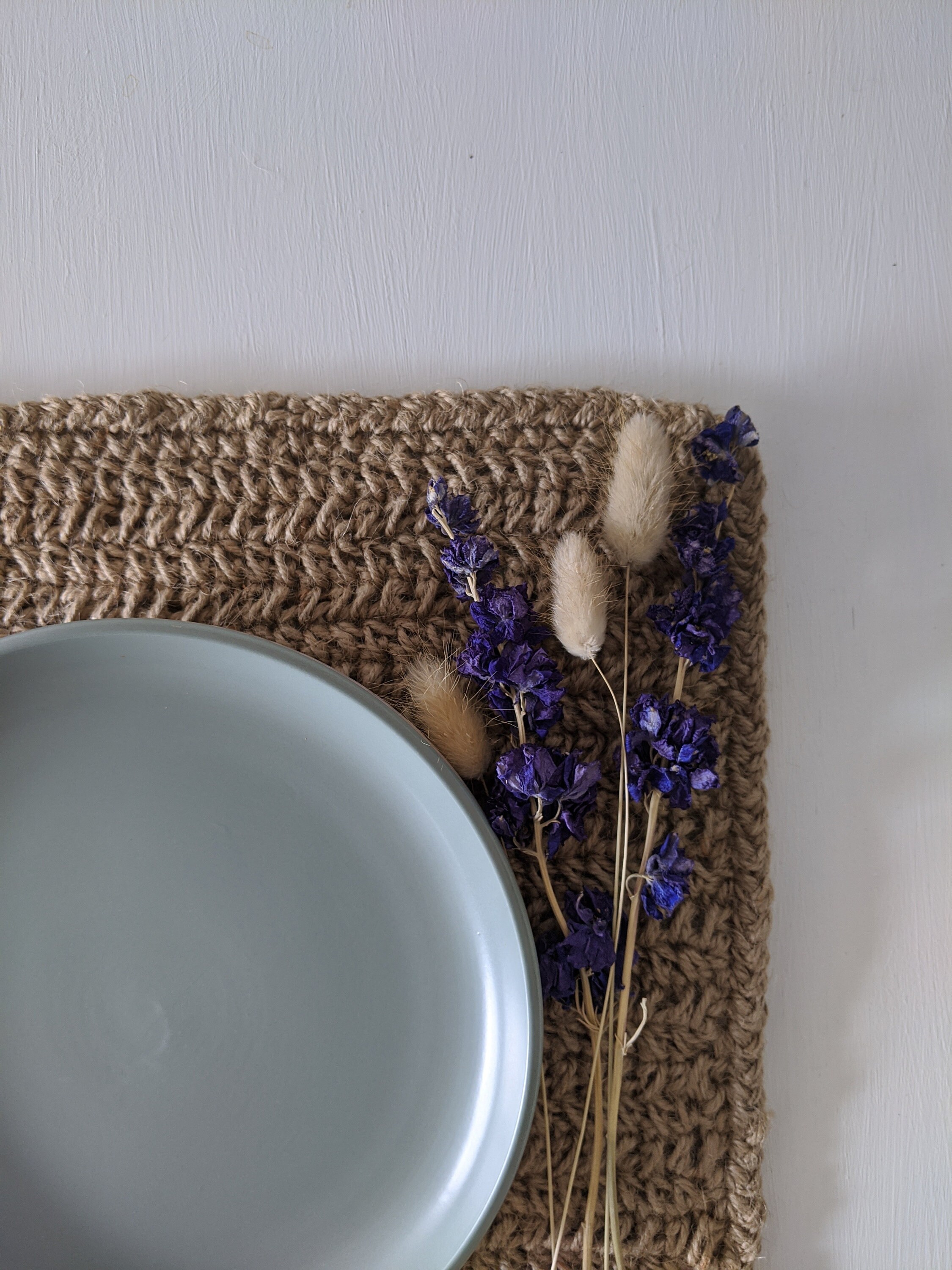 Handmade rustic square placemat Etsy