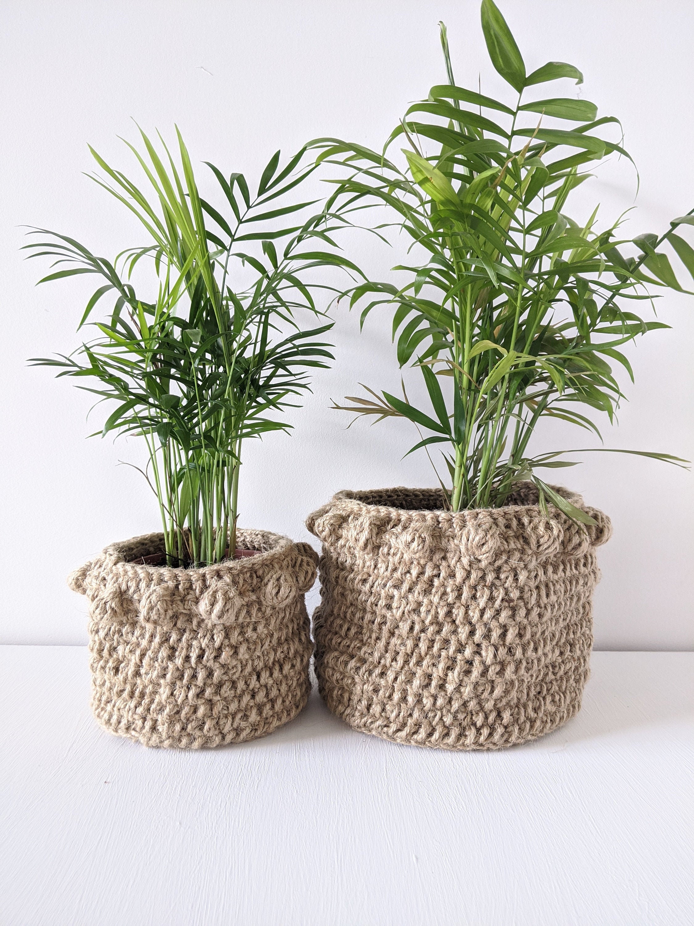 Handmade Boho Plant Basket/cosy Jute Plant Basket/cosy Etsy