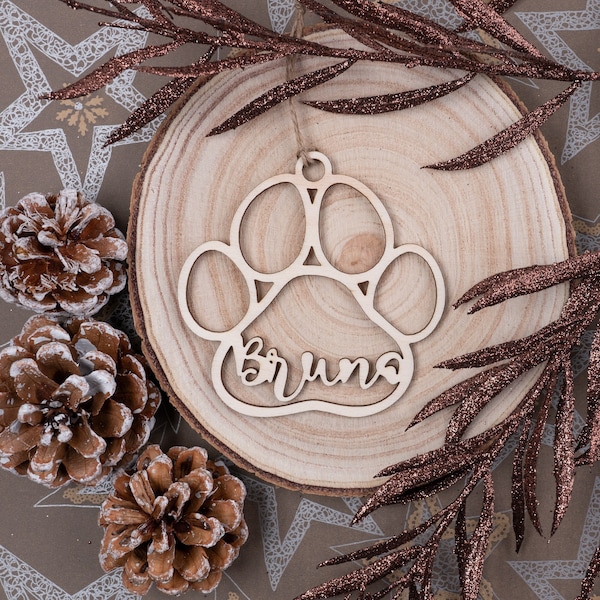 Personalisierter Hundepfoten, Dog Tag, Hunde Geschenk,  Haustiergeschenk, Weihnachten, Hundepfoten mit Namen