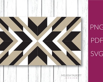 barn quilt sign SVG, laser farmhouse sign template,  DIY wood mosaic laser cut files for sign, Glowforge wood cutouts instant download