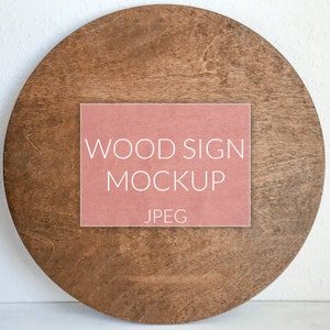 Wood sign mockup, JPEG format farmhouse sign template, wooden sign flatlay High Res stock photography, sign maker instant download flat lay image 1