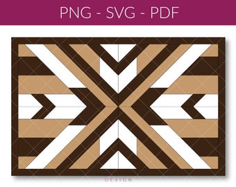 wood barn quilt sign SVG, laser farmhouse sign template,  DIY mosaic laser cut files for sign, Glowforge cross cutouts instant download
