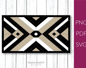 wood mosaic sign SVG, laser farmhouse sign template,  DIY barn quilt laser cut files for sign, Glowforge wood cutouts instant download
