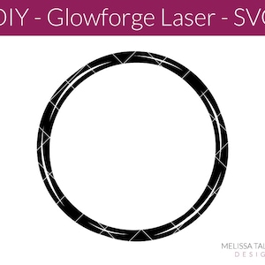 May include: Black and white circle design with a textured, layered look. This design is perfect for laser cutting and can be used for a variety of projects.