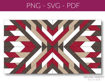 wood mosaic sign SVG, laser farmhouse sign template,  DIY barn quilt laser cut files for sign, Glowforge wood cutouts instant download