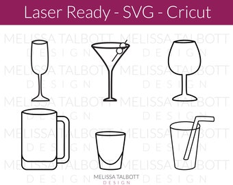 barware SVG, shot glass sign laser cut files, beer mug home decor cricut design, wine glass DIY home decor, laser cutter ready champagne